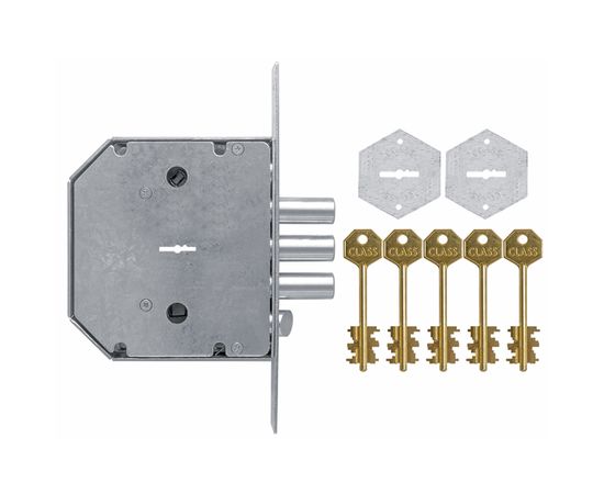 Замок врезной Class (Класс) сувальдный с задвижкой и защёлкой GS-SМ 012 (правый), 5 кл.