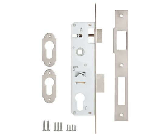 Корпус узкопрофильного Kale kilit (Кале килит) замка с защёлкой 153 (30 mm) w/b (никель)