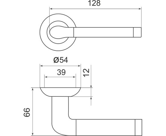 Ручка раздельная Armadillo (Армадилло) Stella LD28-1SN/CP-3 матовый никель/хром