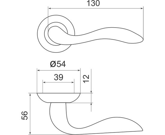 Ручка раздельная Armadillo (Армадилло) Selena LD19-1GP/SG-5 золото/матовое золото