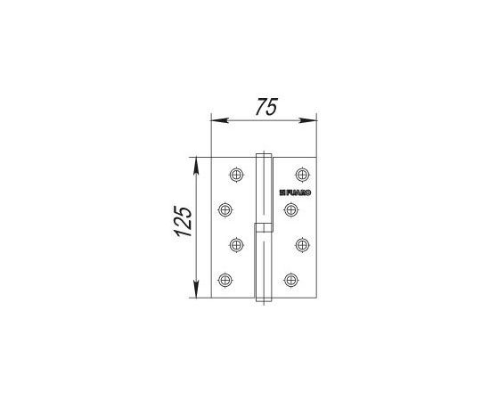 Петля съемная Fuaro (Фуаро) 413-5 125x75x2,5 PN left (перл. никель) левая