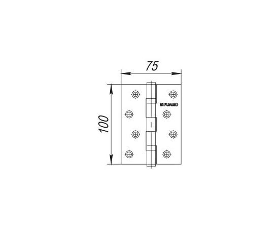 Петля универсальная Fuaro (Фуаро) 2BB 100x75x2,5 AB (бронза)