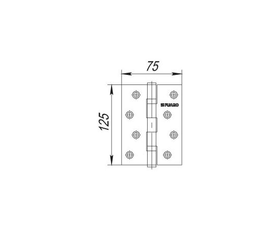 Петля универсальная Fuaro (Фуаро) 2BB 125x75x2,5 AB (бронза)