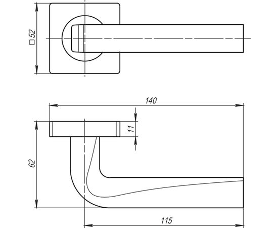 Ручка раздельная Armadillo (Армадилло) KEA SQ001-21CP-8 хром