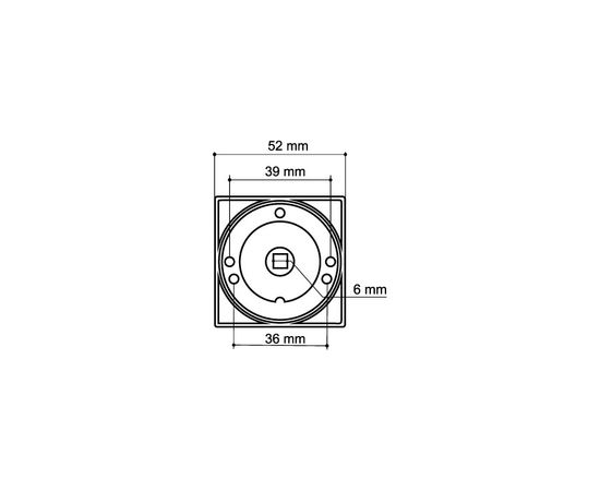 Ручка поворотная Armadillo (Армадилло) WC-BOLT BK6/SQ-21SN-3 матовый никель