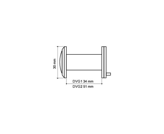 Глазок дверной, Armadillo (Армадилло) стеклянная оптика DVG1, 16/35х60 CP Хром