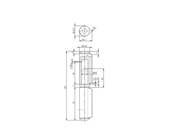 Приварная петля Fuaro T2/150-22 с подшипником