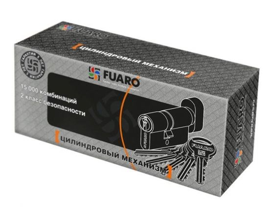 Цилиндровый механизм Fuaro (Фуаро) с вертушкой R302/60 mm (25+10+25) CP хром 5 кл.