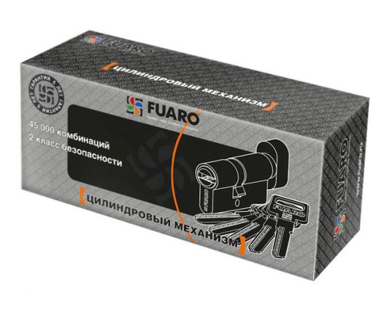 Цилиндровый механизм Fuaro (Фуаро) с вертушкой R602/68 mm (26+10+32) PB латунь 5 кл.