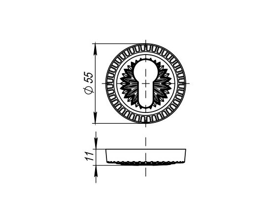 Накладка CYLINDER Armadillo (Армадилло) ET/CL-BB-17 Коричневая бронза 2 шт.