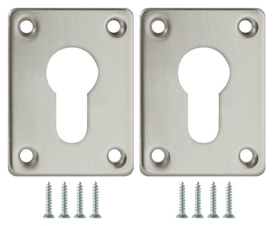 Декоративная накладка Fuaro (Фуаро) ESC083-SN-3 (МАТ НИКЕЛЬ) на цилиндр сталь (2 шт.)