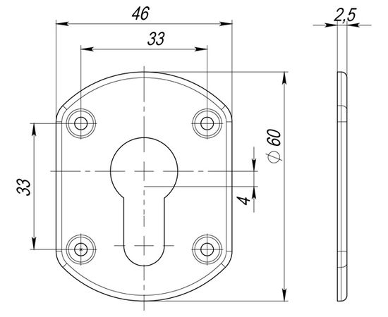 Декоративная накладка Fuaro (Фуаро) ESC031-AB-7 (МАТОВАЯ БРОНЗА) на цилиндр (2 шт)