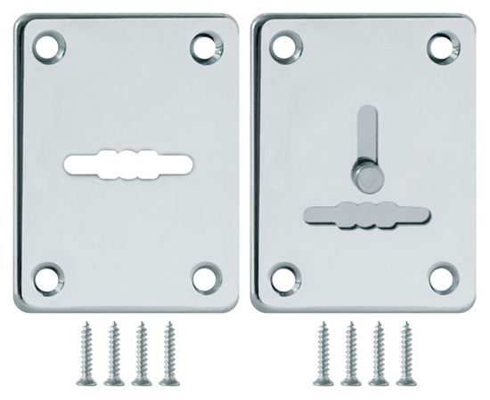 Декоративная накладка Fuaro (Фуаро) ESC081/082-CP-8 (ХРОМ) на сув. замок сталь (1пара)