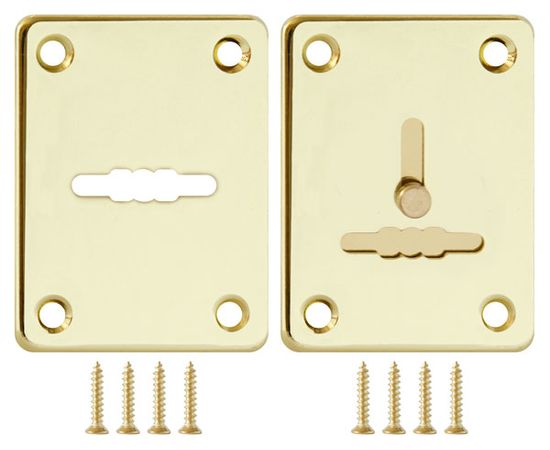 Декоративная накладка Fuaro (Фуаро) ESC081/082-GP-2 (ЗОЛОТО) на сув. замок сталь (1пара)