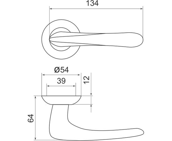 Ручка раздельная Armadillo (Армадилло) Pava LD42-1GP/SG-5 золото/матовое золото TECH (кв. 8х140)