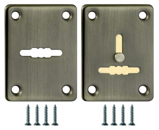 Декоративная накладка Fuaro (Фуаро) ESC081/082-ABG-6 (БРОНЗА) на сув. замок сталь (1 пара)