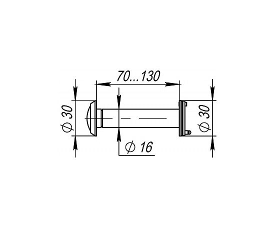 DVZ4, глазок, Fuaro (Фуаро) 16/200/70x130 (оптика пластик, угол обзора 200) CP Хром