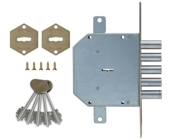 Замок врезной Mottura (Моттура) сувальдный 50.798-S (левый), ключ 60 мм, без накл.