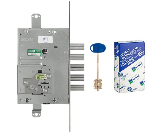 Замок врезной Mottura (Моттура) сувальдный 52.J525M-D MyKey (правый), ключ 60 мм, без накл.