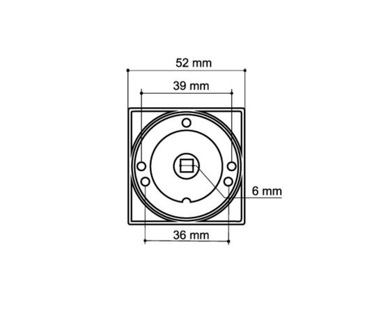 Ручка поворотная Armadillo (Армадилло) WC-BOLT BK6/SQ-21ABL-18 Темная медь