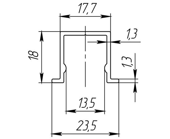 Нижняя направляющая Armadillo (Армадилло) DIY Comfort 60/80/1,3/1500 bottom track (1,5 м)(CFG-778)