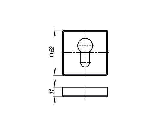 Накладка CYLINDER Armadillo (Армадилло) ET USQ  CP-8 Хром 2 шт