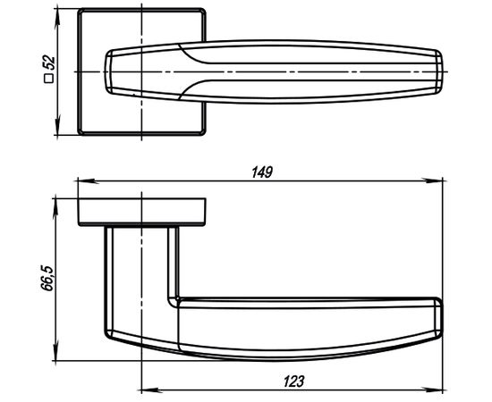 Ручка раздельная Armadillo (Армадилло) ARC USQ2 BB/SBB-17 Кор бронза/мат кор бронза