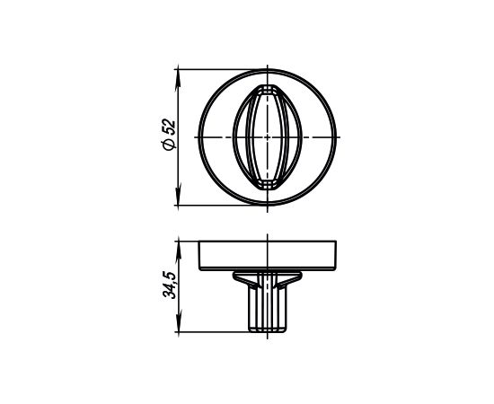 Ручка поворотная Armadillo (Армадилло) WC-BOLT BK6/URB OB-13 Античная бронза