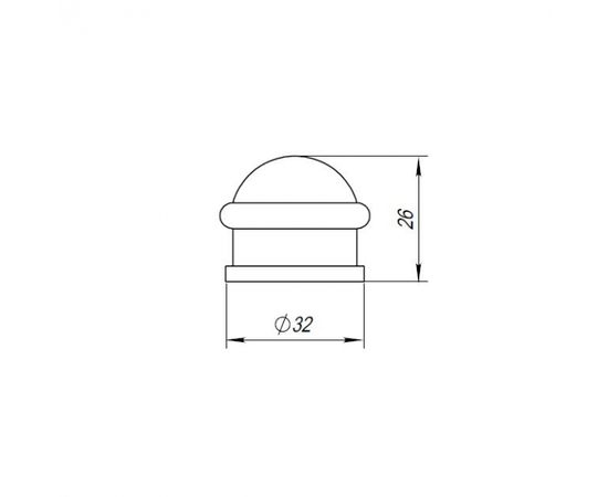 Упор дверной Punto (Пунто) DS PF-26 CP-8 хром