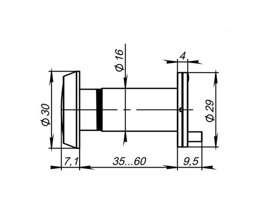 DVP1/NEW, 16/140/35x60 Punto (Пунто) (оптика пластик) CP Хром