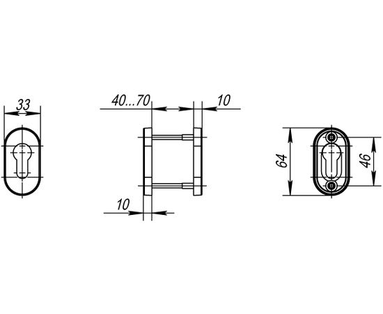 Накладка под Fuaro (Фуаро) цилиндр DSS-02P-ET (нержавейка)