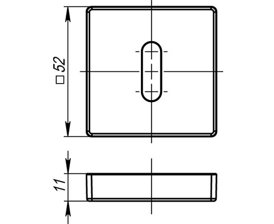 Накладка NORMAL Armadillo (Армадилло) PS USQ CP-8  Хром 2 шт.