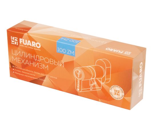 Цилиндровый механизм Fuaro (Фуаро) с вертушкой 100 ZM 70 mm (30+10+30) BP латунь 5 кл.