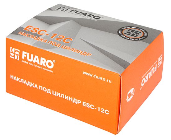 Накладка под Fuaro (Фуаро) цилиндр  ESC-12C CP-8 хром (2шт. в уп.,отгр. по 1 шт)