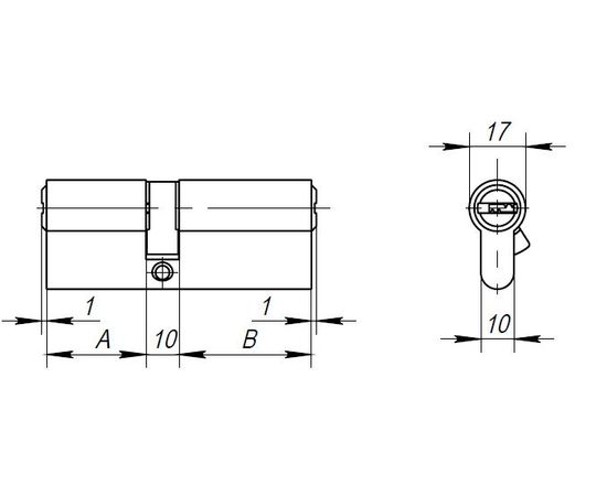 Цилиндровый механизм Ajax (Аякс) AX200/60 mm (25+10+25) CP хром 5 кл.