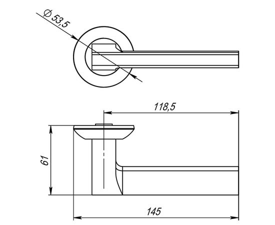 Ручка раздельная Punto (Пунто) BLADE TL WH-19 белый