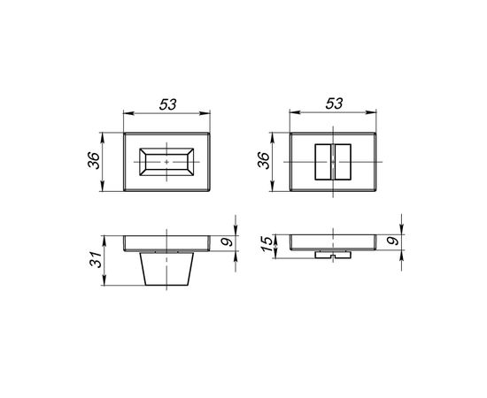 Ручка поворотная Armadillo (Армадилло) WC-BOLT BK6 UCS BL-26 Черный