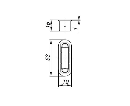 Ответная планка Fuaro (Фуаро) магнитная для M96 и M85 (цвет жёлтый)