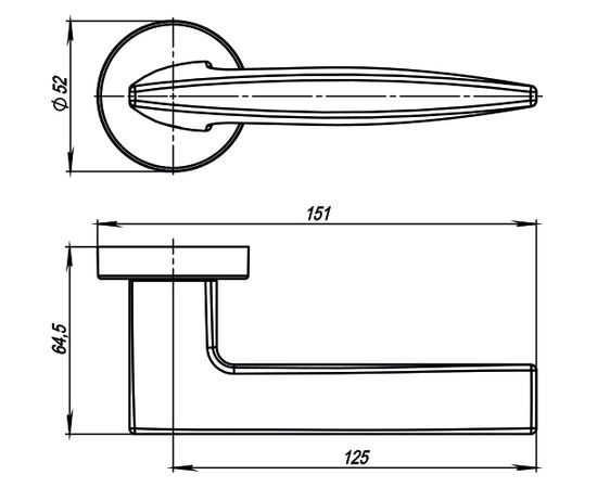 Ручка раздельная Armadillo (Армадилло) SQUID URB9 MWSC-33 Итальянский тисненый