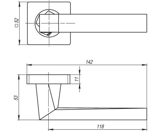 Ручка раздельная Armadillo (Армадилло) CORSICA SQ003-21 MWSC-33 Итальянский тисненый