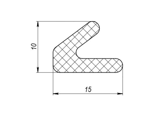 Самоклеящийся уплотнитель Fuaro (Фуаро) ППУ (15x10 мм), черный (500 м)