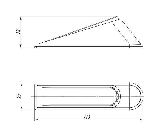 Фиксатор двери Ajax (Аякс) DSF-110 прозрачный